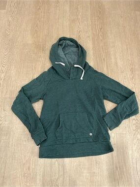 Kismet Forest Green Henley Pullover Hoodie Medium